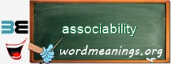 WordMeaning blackboard for associability